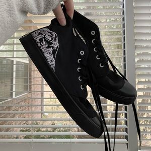 BANGS Embroidered High Tops, Size 10.5